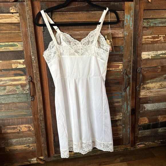 Vintage Burlington Knit Fabrics Burmilaire Anti Static Tricot Dainty Slip - Picture 3 of 15